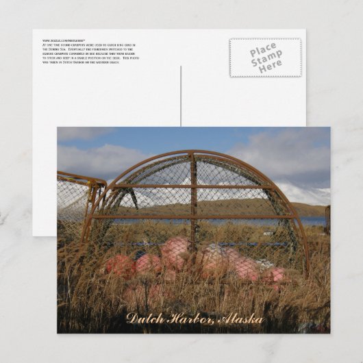 Round King Crab Crabpot, Nederlandse haven, Alaska Briefkaart (Voorkant / Achterkant)