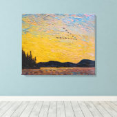 Round Lake Mud Bay | Tom Thomson | Canvas Afdruk (Insitu (Houten vloer))