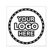 Round Logo Stamp for Business Branding - 1.5 Inch Zelfinktende Stempel (Design)