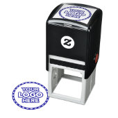 Round Logo Stamp for Business Branding - 1.5 Inch Zelfinktende Stempel