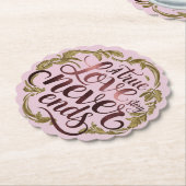 Round Love Romantische Drink Onderzetter Set (Gekanteld)