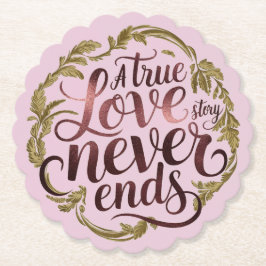 Round Love Romantische Drink Onderzetter Set