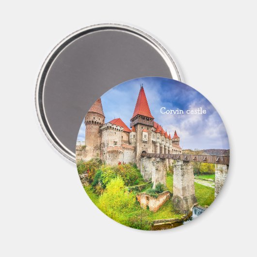 Round Magnet Corvin-kasteel (Voorkant / Achterkant)
