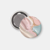Round magnet in stylish abstract graphic (Voorkant / Achterkant)