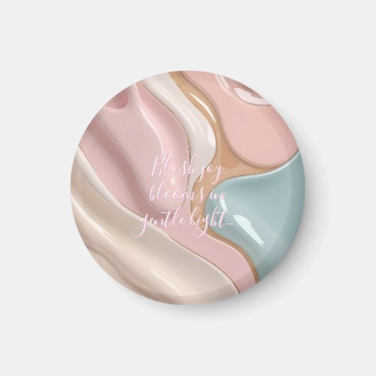 Round magnet in stylish abstract graphic (Voorkant)