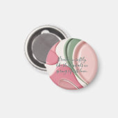 Round magnet in stylish abstract graphic (Voorkant / Achterkant)