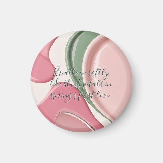 Round magnet in stylish abstract graphic (Voorkant)