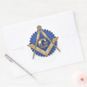 Round Masonic Sticker (Envelop)
