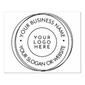 Round Modern Lijst Business Custom Logo Website Rubberstempel (Afrduk)