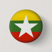 Round Myanmar Ronde Button 3,2 Cm (Voorkant)