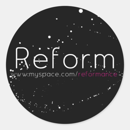 Round MySpace-sticker Ronde Sticker (Voorkant)