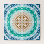 Round Ocean Waves Mandala Legpuzzel (Horizontaal)