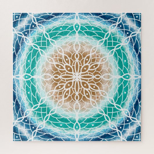 Round Ocean Waves Mandala Legpuzzel (Verticaal)