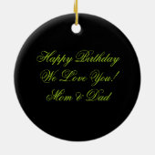 Round Ornament Limoen Black Zebra Sweet 16 (Achterkant)