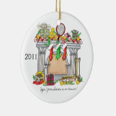 Round Ornament, Tennis Mantel, 2011 Keramisch Ornament (Rechts)