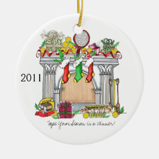 Round Ornament, Tennis Mantel, 2011 Keramisch Ornament