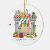 Round Ornament, Tennis Mantel, 2011 Keramisch Ornament (Links)