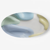 Round paper plate in stylish abstract graphic papieren bordje (Gekanteld)