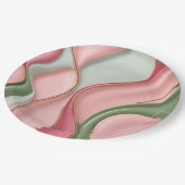 Round paper plate in stylish abstract graphic papieren bordje (Gekanteld)