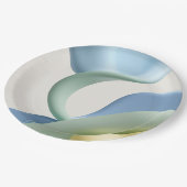 Round paper plate in stylish abstract graphic papieren bordje (Gekanteld)