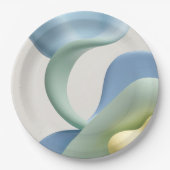 Round paper plate in stylish abstract graphic papieren bordje (Voorkant)