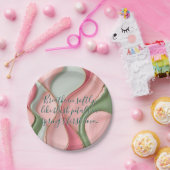 Round paper plate in stylish graphic papieren bordje (Feest)