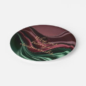 Round paper plate in stylish graphic papieren bordje (Gekanteld)