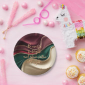 Round paper plate in stylish graphic papieren bordje (Feest)