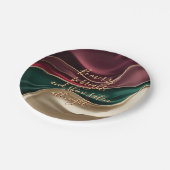 Round paper plate in stylish graphic papieren bordje (Gekanteld)