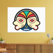 Round Pende Mask Canvas Afdruk (Insitu (Woonkamer))