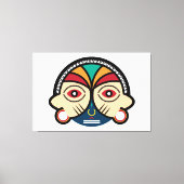 Round Pende Mask Canvas Afdruk (Voorkant)