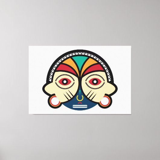 Round Pende Mask Canvas Afdruk (Voorkant)