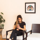 Round Pende Mask Canvas Afdruk