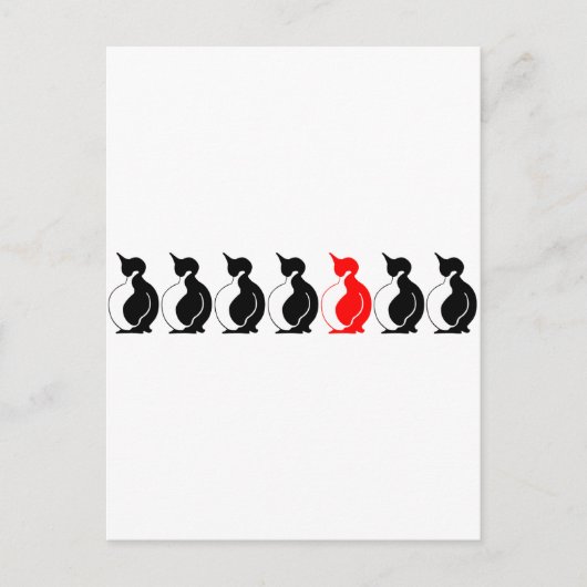 Round Penguin-groep Briefkaart (Voorkant)