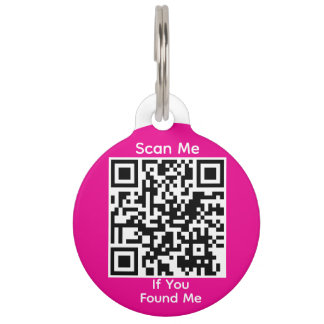Round PetID Tag for OzWellPet App Owners - Pink1 Huisdierpenning