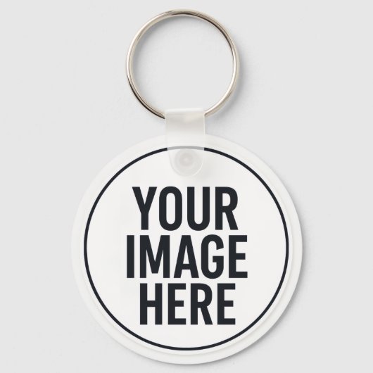 Round Photo Upload Keychain for Everyday Use (Voorkant)