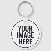 Round Photo Upload Keychain for Everyday Use (Achterkant)
