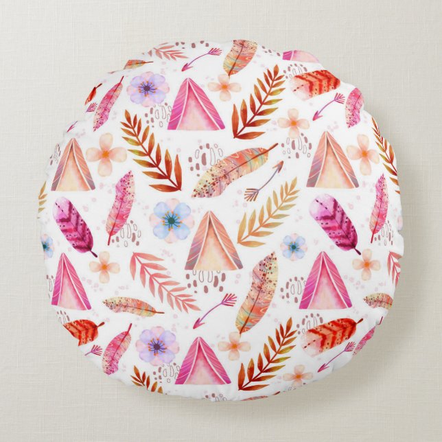 Round Pillow Design  Rond Kussen (Voorkant)