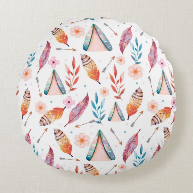 Round Pillow design  Rond Kussen (Voorkant)