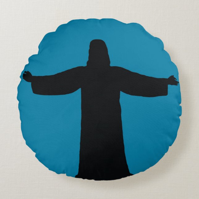 Round Pillow  jesus christ  Rond Kussen (Voorkant)