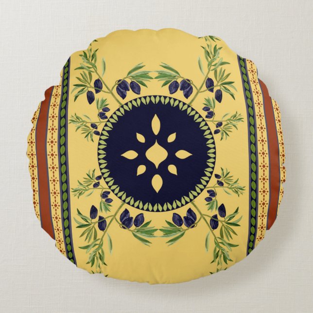 Round Pillow - Tuscany Rond Kussen (Voorkant)