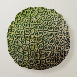 ROUND PILLOW VAN DE GATOR OLIVE-WOOD ROND KUSSEN