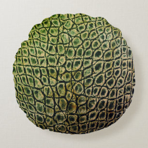 ROUND PILLOW VAN DE GATOR OLIVE-WOOD ROND KUSSEN