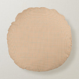 Round pillow with a small checkered pattern rond kussen