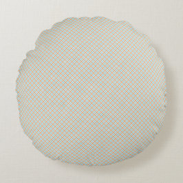 Round pillow with a subtle diagonal striped  rond kussen