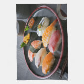 Round Plate Sushi Art Theedoek (Verticaal)