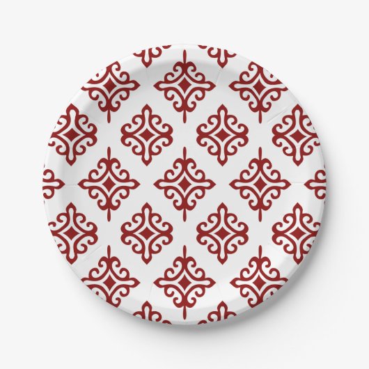 Round plate with a white background papieren bordje (Voorkant)
