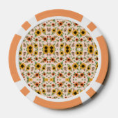 Round poker chip with an intricate floral (Achterkant)