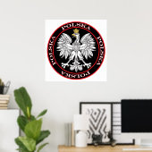 Round Polska Eagle Poster (Thuiskantoor)