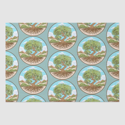 Round Pouf Tissuepapier (Voorkant)